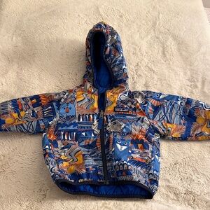 Patagonia Hooded infant Jacket with totem Animals Print
